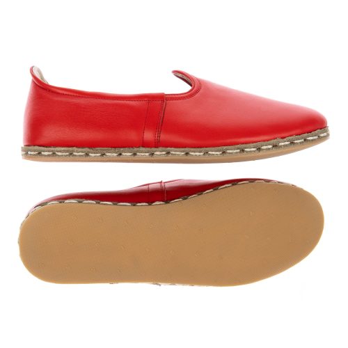 atlantis handmade shoes red slip on shoes unisex