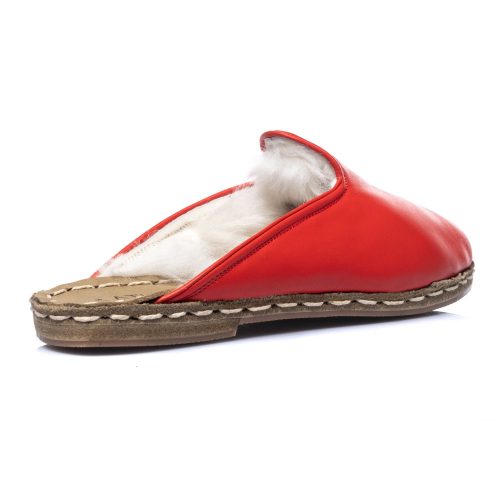 atlantis handmade shoes red slippers with shhepskin 7e12c697 c4a4 449e 82c8 933d90791902